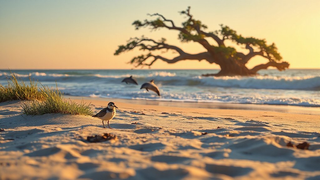 shorebirds waders dolphins tides