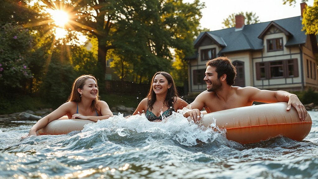 shuttle tubing with lifejackets