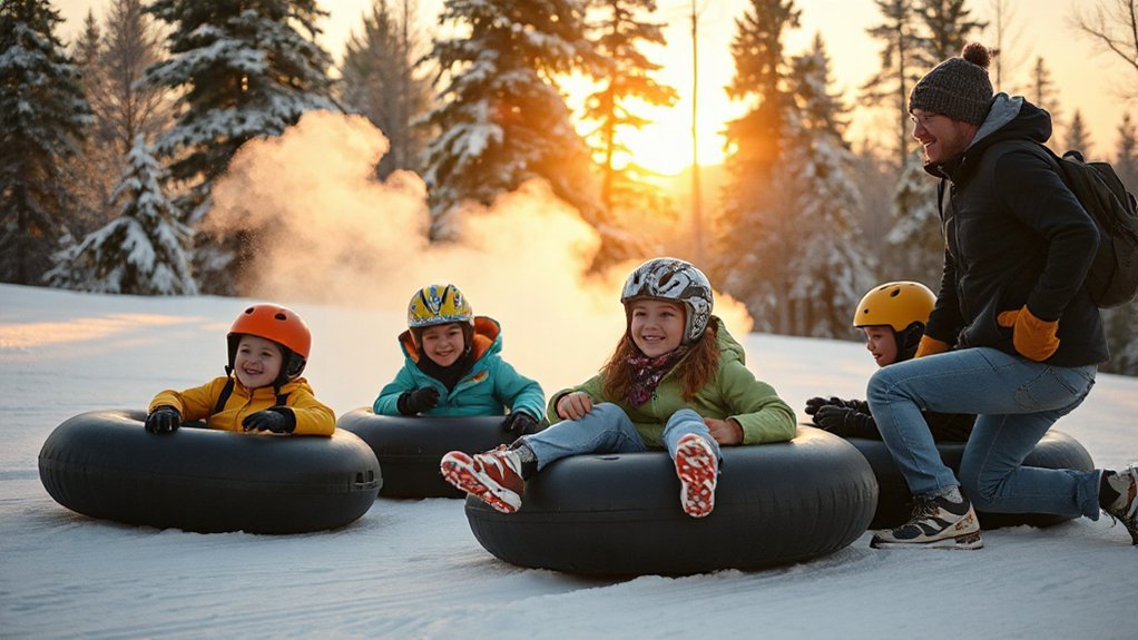 ski lessons and tubing