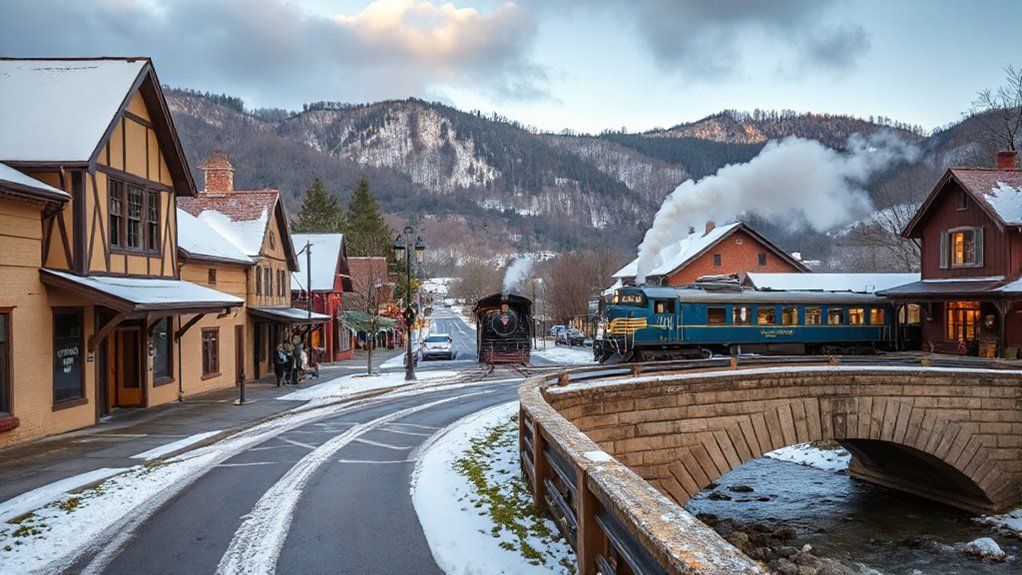 small town holiday lights markets
