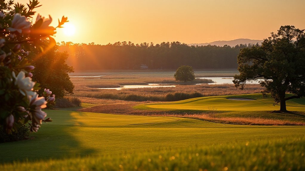 southern coastal lakeside golf