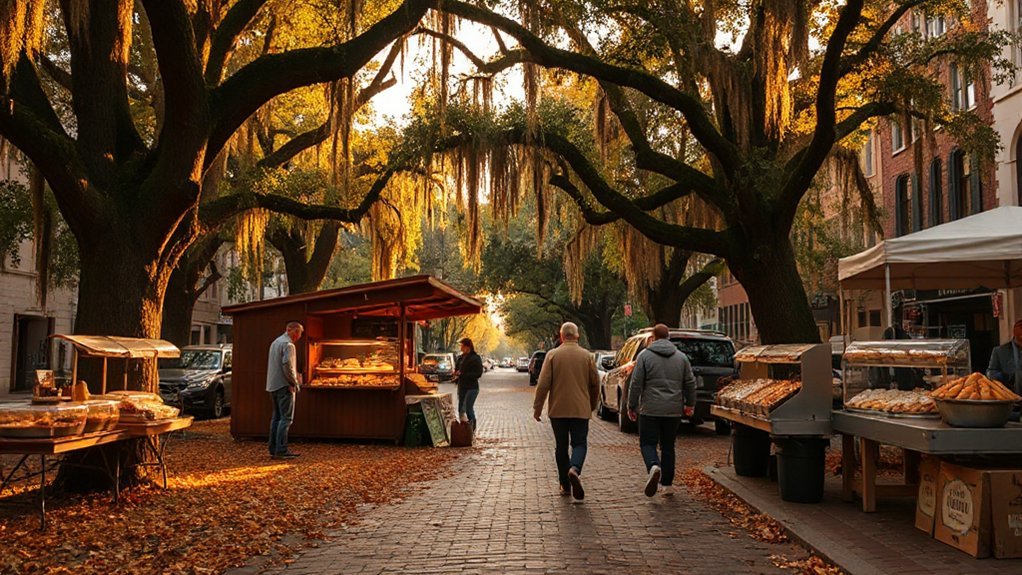 spanish moss cobblestone streets