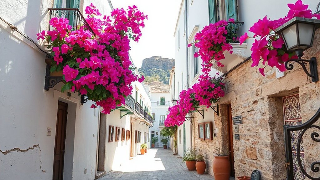 sunlit alleys cycladic island