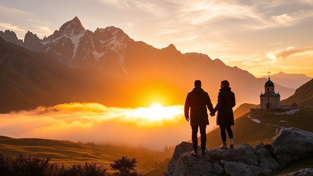 sunrise ascent to gergeti