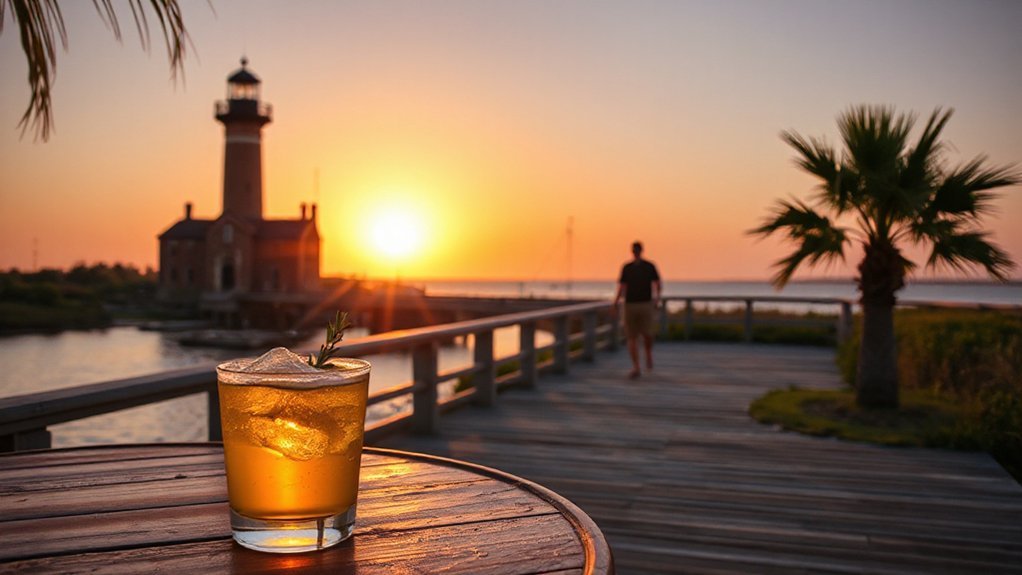 sunset cocktails and strolls