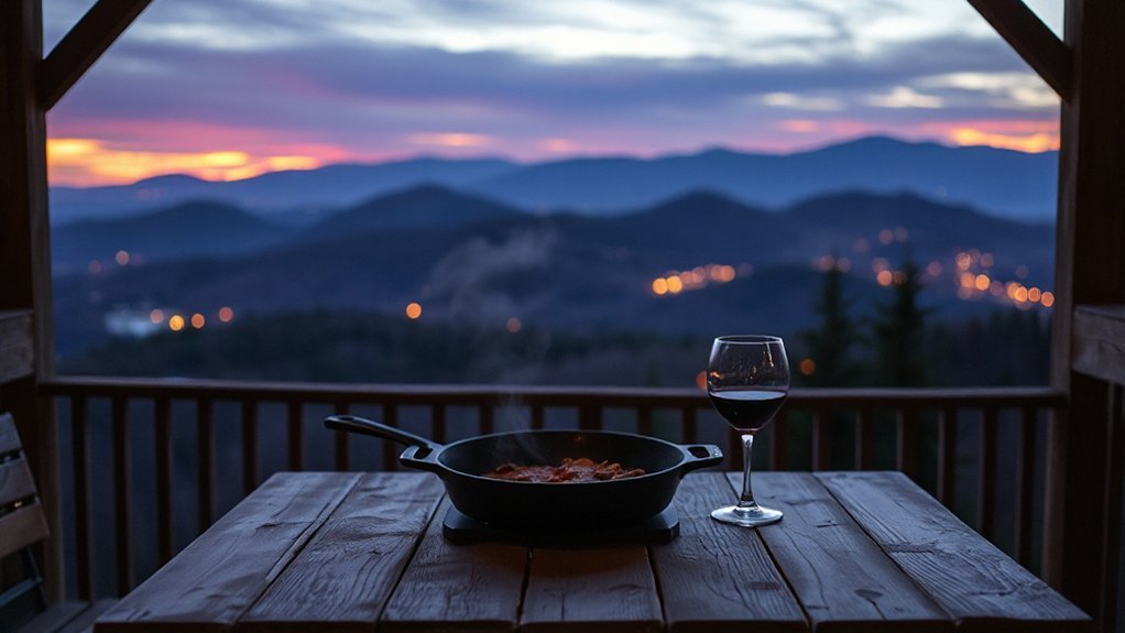 sunset overlook firepit stargazing