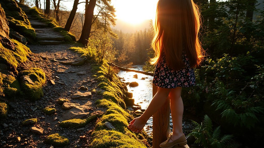 sunset overlook waterfall picnic