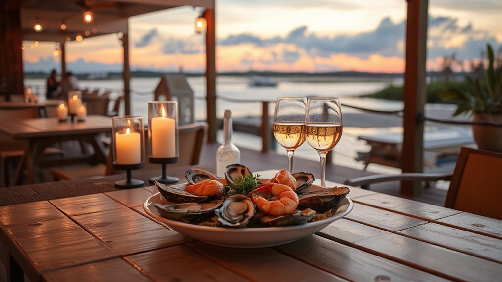 sunset oysters and clambakes