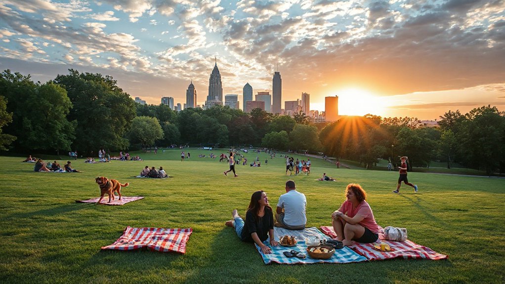 sunset picnics and people watching