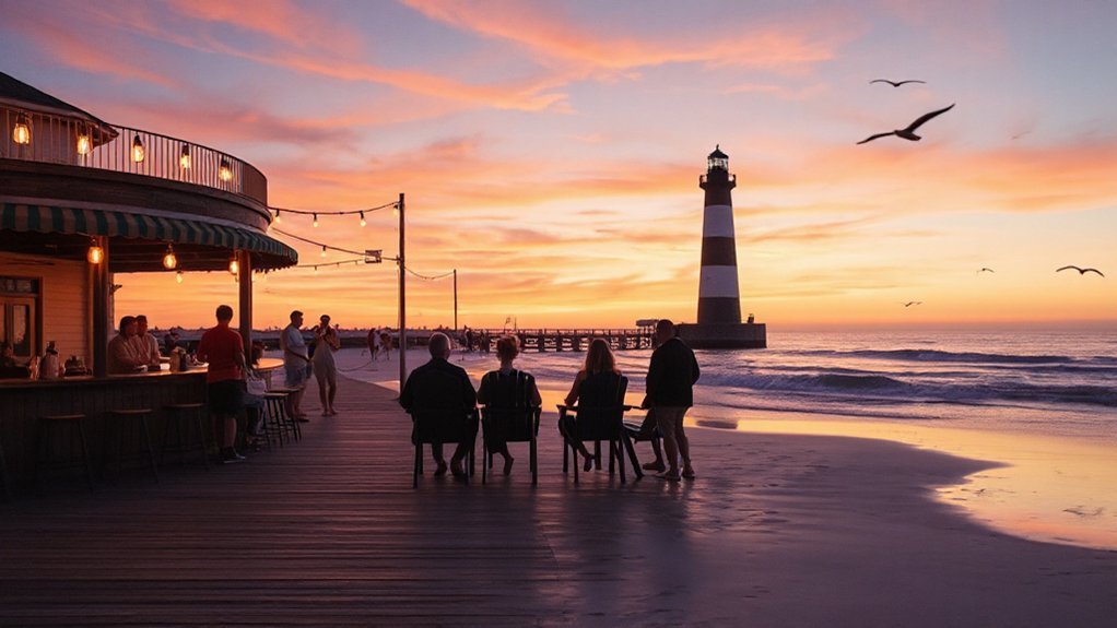 sunset pier rooftop acoustics
