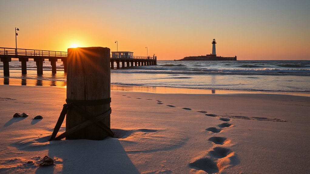 sunset silhouettes on tybee