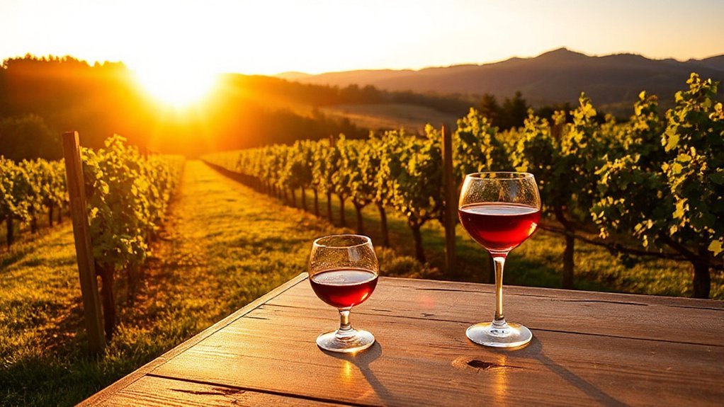 sunset sips among vines