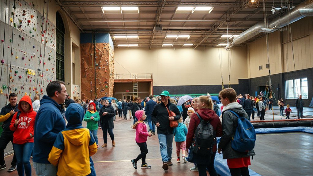 trampolines climbing ninja courses
