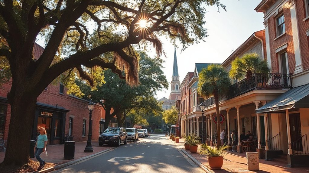 tree lined streets local charm