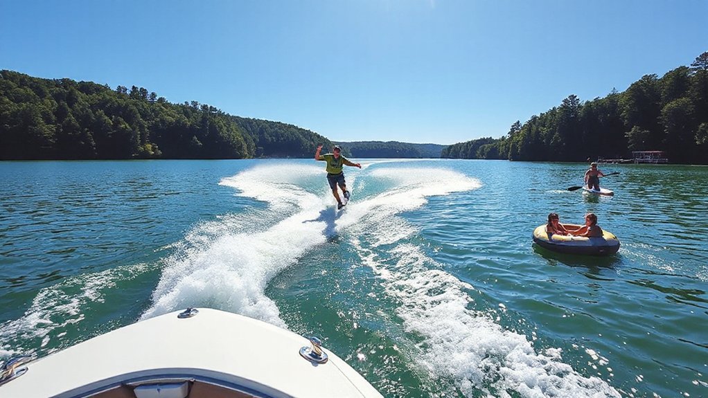 wakeboarding paddleboarding tubing fishing