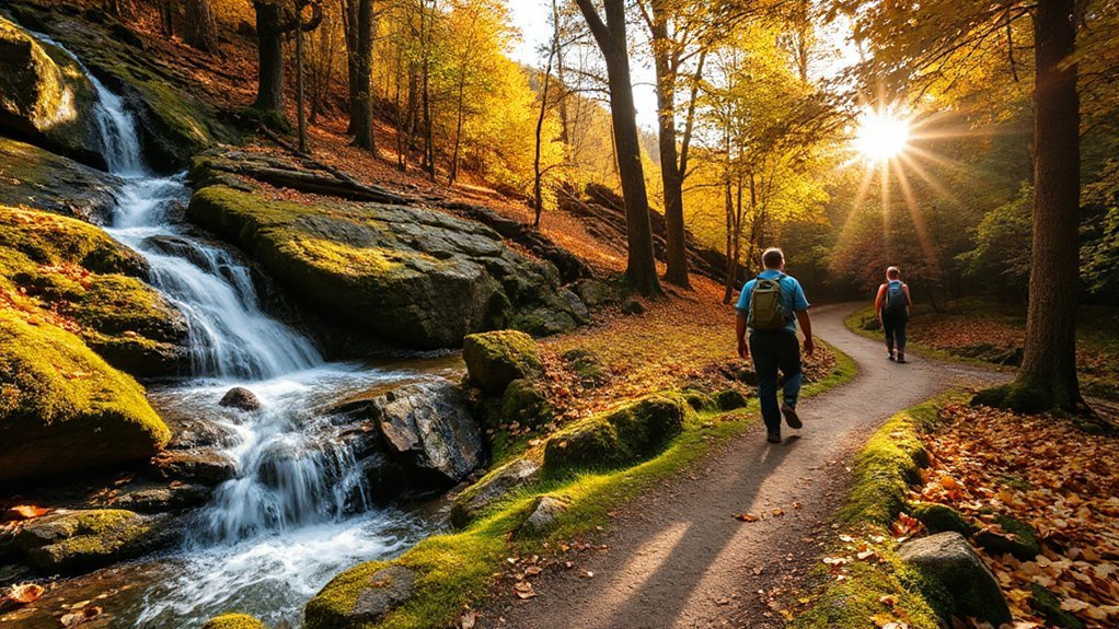 waterfalls ridges family trails