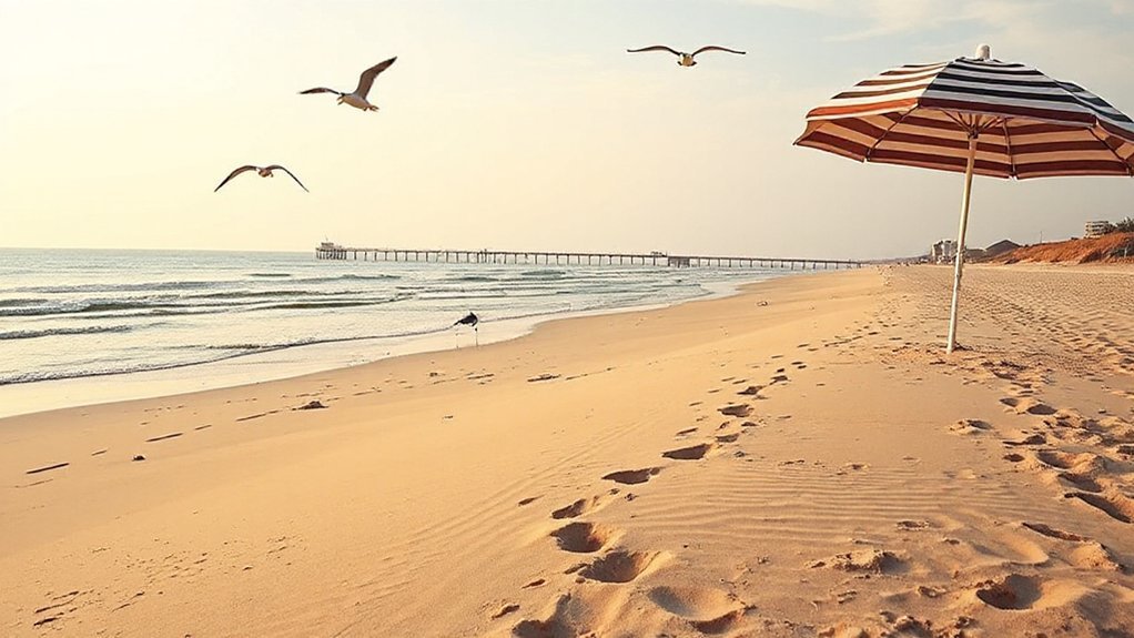 wide sandy shore serenity